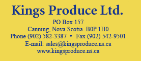 PO Box 157 * Canning NS * B0P 1H0
